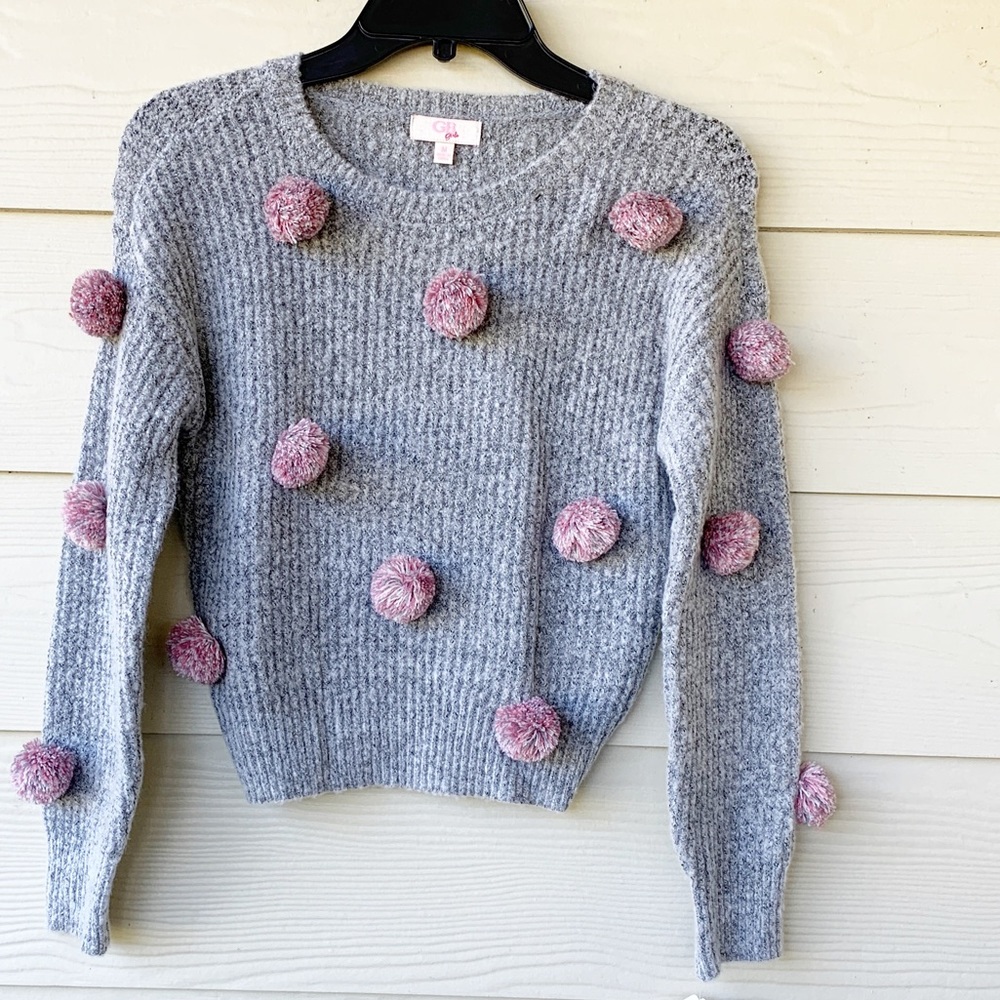 🆕Gianni Bini POM-POM Girls SWEATER SZ M